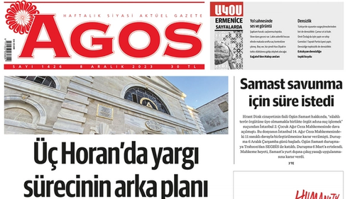 Титульный лист газеты «Агос» 